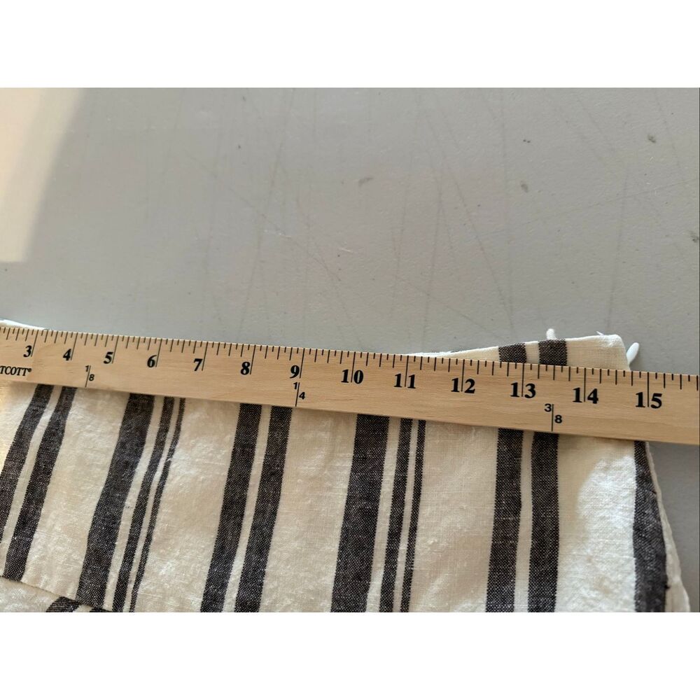 GAP 100% Linen Striped A-Line Midi Skirt Cream Brown Size 4R - Picture 7 of 9